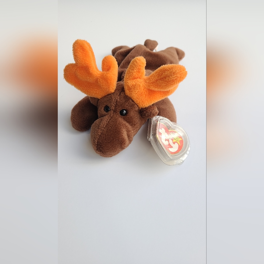Ty Beanie Babies Chocolate the Moose PVC pellets‎ and tag errors